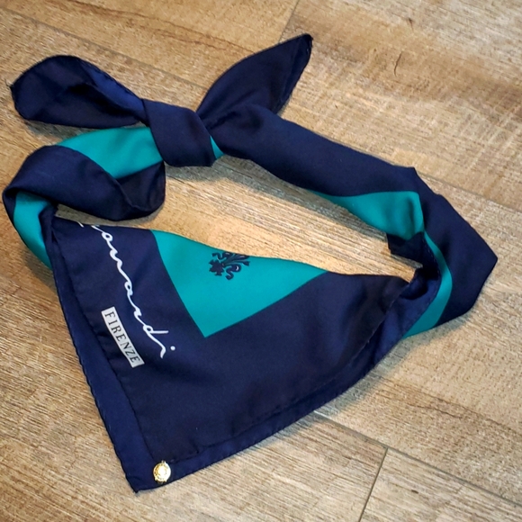 Leonardi FIRENZE Scarf ⚜️💙💚⚜️Italy Made - Picture 3 of 8